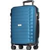 POSH Valigia rigida XL in polipropilene - Bagagli grande da 4,0 kg con effetto carbonio - Trolley robusto con 4 doppie ruote - Capacità 95 litri, resistente ai graffi - 75x50x30 cm