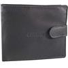 BERNINI VICTOR LINE PORTAFOGLIO UOMO PELLE CARTE DI CREDITO + DOCUMENTI + ZIP INTERNA PORTA BANCONOTE E BOTTONE ESTERNO 4919 (NERO)