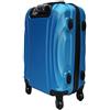 R.Leone Valigia Trolley Bagaglio a mano Rigido Ultraleggero in ABS 4 Ruote Autonome 2037 (Azzurro)
