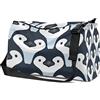 SEEKJOYS Borsa da palestra sportiva in pelle carino pinguino illustrazione weekender borsa da viaggio per donne e uomini borsa da viaggio con pinguino cartone animato, Colorato., S