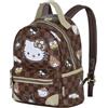 Hello Kitty Squares-Zainetto Heady Piccolo, Marrone, 22 x 25 cm, Capacità 5 L