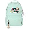 Zhongkaihua Zaino My Hero Academia con personaggio anime Izuku Midoriya Deku stampato in 3D impermeabile per studenti zaino per computer portatile zaino per laptop zaino anime anime cosplay zaino per uomo/donna