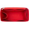 XIAOYIBAIHUOUK Organizer tascabile con inserto in feltro for LV Speedy 20 25 30 35 borsa tasca interna organizer da viaggio borsa cosmetica portatile(For speedy35 red)