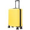R.Leone Valigia Ryanair 55x40x20 cm Trolley Bagaglio a mano 4 Ruote Autonomo in ABS 2208 (Giallo, S Bagaglio mano 55x40x20cm)