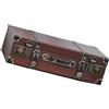Azxcvbnm Alla moda Europeo Palmare PU Valigie di Cuoio Portatile di Stoccaggio Tronco Accessorio per Viaggio e Organizzazione, Set di tre marroni