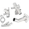 Suuonee Kit flangia refrigerante, 4 pezzi/set Kit flangia tubo flessibile refrigerante motore in alluminio adatto per Mk4 1.8T 2000-2005 06A121132A