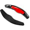 eglci Compatibile con Mini per Clubman Mk3 F54 F55 F56 F57 per F60 per Cooper S Jcw Volante in Fibra di Carbonio Paddle Shift Shifter Extension BP0019 Pagaia del Cambio Volante(Black Carbon)