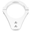 VOBOR Staffa ammortizzatore di sterzo CNC in lega di alluminio Morsetto forcella ammortizzante Staffa universale per morsetto per moto 60 mm Soluzione di montaggio a LED (Argento)