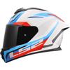 LS2, Casco Moto Integrale RAPID III HYPER White Blue Red, XL