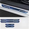 Zolytrax 4 Pezzi Auto Acciaio Inossidabile Battitacco per Jeep Compass II 2021 2022 2023 2024 2025, Piastra Battitacco Auto in Acciaio Inossidabile(Blue)