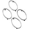 BTFWM 4 Pezzi, for Ford, Focus 2 2005-2013, Aria condizionata ABS Finiture cromate Decorazione Uscita Cerchio Anello Accessori Auto Decorazioni per Prese d'Aria per Auto(Bright)