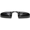NLNPFGHVZY Copri Specchietto Per BMW Per E70 Per E 70 Per X5 Per E71 Per X6 Per E72 Parti Nero Fibra Carbonio ABS Auto Porta Laterale Specchietto Retrovisore Tappo Di Copertura Calotte Specchio(Black)