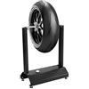 GYMAX Equilibratrice Pneumatico Universale, Porta Ruota in Acciaio, Piedi Regolabili in Altezza, Nuclei Regolabili, Attrezzi per Moto e Biciclette per Riparazione, 41 x 22 x 55cm