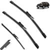 Autopixl Set di spazzole tergicristallo anteriore e posteriore 3 pezzi compatibile con BMW X1 E84 2009-2015 Spazzole parabrezza parabrezza 24+19+12