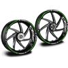 IVER Adesivi cerchi moto compatibili con kawasaki z750 bianchi verde