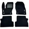 Dp carpet Tappetini compatibili per Ford Kuga II dal 2012 al 2019 con 2 loghi, battitacco in gomma rinforzata, clip di fissaggio e antiscivolo