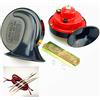 YIYDA Clacson elettrico da 135 dB, impermeabile, con staffa in metallo, universale, per moto, nave, camion da 12 V, colore rosso alto e basso