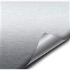 Dmax.italia Pellicola adesiva Car Wrapping ALLUMINIO SATINATO SILVER SPAZZOLATO (60x100 cm)