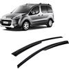CarJoy Deflettori d'aria per finestrini laterali, compatibili con Peugeot Partner Tepee 2008-2017, parapioggia, deflettori adesivi, 2 pezzi
