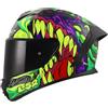 LS2, Casco Moto Integrale RAPID III LYCANT Purple Green, 3XL