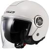 LS2, Casco Moto Jet CLASSY SOLID Gloss White, S