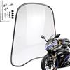 TQEBWUS 46x42.5 Cm Parabrezza Per Scooter, Parabrezza Moto Per Bici Elettriche, Con Bordi Allargati E Parabrezza Spoiler Universale Per Moto, Veicoli Elettrici, Infrangibile, Antivento, Protezione Dal Freddo