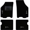 QUEMAR Tappetini Auto compatibili con Lancia Ypsilon 3 porte 2003-2011/ Kit Tappeti Moquette e Gomma su Misura (Set 2 Anteriori + 2 Poster.)/ Ricami e Colori Personalizzati (Bordo Antracite, 4 Ricami)