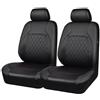 MNBHJGR Coprisedili per Auto, per VW T Cross 2019-2024 Coprisedili Auto Anteriore, Set Copri-Sedile per Guidatore e Passeggero,A Black