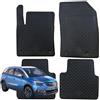 W-Parts TAPPETI - TAPPETINI IN GOMMA 3D TPE NERI PER OPEL CROSSLAND dal 2017 in poi
