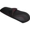 Moto Discovery Coprisella compatibile con Gilera GP800 2008-2011 nero con cuciture rosse e logo rosso (E)
