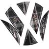 Finest Folia Finest-Folia - Adesivi 3D a gel per auto con logo, lato posteriore DM001, motivo: tessuto Jacky