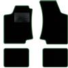 QUEMAR Tappetini Auto compatibili con Golf III 1991-1997 / Kit Tappeti in Moquette e Gomma su Misura (Set 2 Anteriori + 2 Posteriori) / Ricami e Colori Personalizzati (0 Ricami, Bordo Verde)