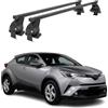 OMAC Barre di carico trasversali in acciaio per Toyota C-HR I 2016-2023 - Antifurto incluso - Testato con city crash - DIN 75302:2019 - ISO/PAS 11154:2006 - Carico massimo 50 kg Nero