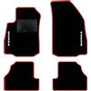 QUEMAR Tappetini Auto compatibili con Opel Mokka e Mokka X 2012-2020/ Kit Tappeti Moquette e Gomma su Misura (Set 2 Anteriori +2 Posteriori)/ Ricami e Colori Personalizzati (Bordo Rosso, 2 Ricami)