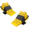 Yulix 2 Cunei Blocca ruota per autocarri, auto e roulotte, colore giallo, 6.500 kg