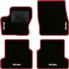 QUEMAR Tappetini Auto compatibili con Ford Kuga II 2013-2019 / Kit Tappeti in Moquette e Gomma su Misura (Set 2 Anteriori + 2 Posteriori) / Ricami e Colori Personalizzati (4 Ricami, Bordo Rosso)