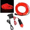 MiOYOOW Illuminazione interna auto, striscia LED auto LED luce atmosfera DC 12V 360° luci a corda luminose per decorazioni auto