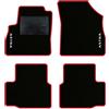 QUEMAR Tappetini Auto per Opel Astra K, Bordo Rosso, 2 Ricami | 2015-2021 / Kit Tappeti Moquette e Gomma su Misura / Set 2 Anteriori + 2 Posteriori / Ricami e Colori Personalizzati