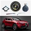 D'ANGELO 1988 Kit Ruotino di Scorta 18 compatibile con Alfa Romeo Tonale con Cric, Chiave e Sacca (NO BREMBO)