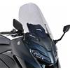 4moto Parabrezza Scooter Alta Protezione (58,5cm) Ermax per TMAX 560 2022-2025 Nero Chiaro fume