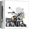 MOTOTOPGUN givi parabrezza trasparente 9058a + attacco compatibile con royal enfield super meteor 650 2023 2024 MOTOTOPGUN