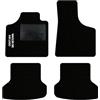 QUEMAR Tappetini Auto compatibili con Audi A3 8P 8PA e Cabrio 2003-2012/ Kit Tappeti Moquette e Gomma su Misura (Set 2 Anteriori +2 Poster.)/ Ricami e Colori Personalizzati (Bordo Nero, 1 Ricamo)
