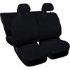 Lupex Shop - Coprisedili auto compatibili per 126, nero, Prodotto Made in Italy, tessuto poliestere, set fodere sedili completo