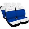 Rebeca Shop COPRISEDILI PER AUTO COMPATIBILI CON 500 MADE IN ITALY SET IN VARI COLORI (Bianco/Blu Royal)