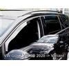 J&J AUTOMOTIVE HEKO Deflettori per VW Golf 8 Wagon dal 2020, 4 pezzi | 4 deflettori HEKO per Volkswagen Golf 8 Wagon, PMMA 3 mm, fumé, canale del finestrino.