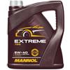 MANNOL Extreme 5 W-40 Olio Motore API SN/CF, 4 Litri | Esterno, soddisfa ACEA A3/B4, MB 229.5, API SP, VW 502 00, protezione dall'usura anche per moto con frizione bagnata