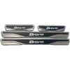 Generic Protezione antigraffio per battitacco in carbonio e acciaio inox per Fiat Bravo