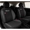Auto Accessori Lupex Coprisedili Auto Compatibili con Cinquecento 500, Made in Italy, tessuto poliestere, Nero - Grigio Scuro Modello 2