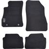Auto Accessori Lupex | Set 4 pezzi Tappetini auto Compatibili con Juke Prima Serie (2010 a 2019) con 2 Clip di Fissaggio | Tappeti Sagomati in Moquette con Ricamo Lato Guida | Fondo Antiscivolo