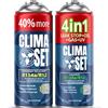 Clima Set CLIMASET - Gas di Ricarica per Climatizzatori 4 In 1 R134a, Olio, Sigillante per Perdite con Colorante UV + Gas R134a - Kit di Ricarica Gas AC e Rilevamento Perdite
